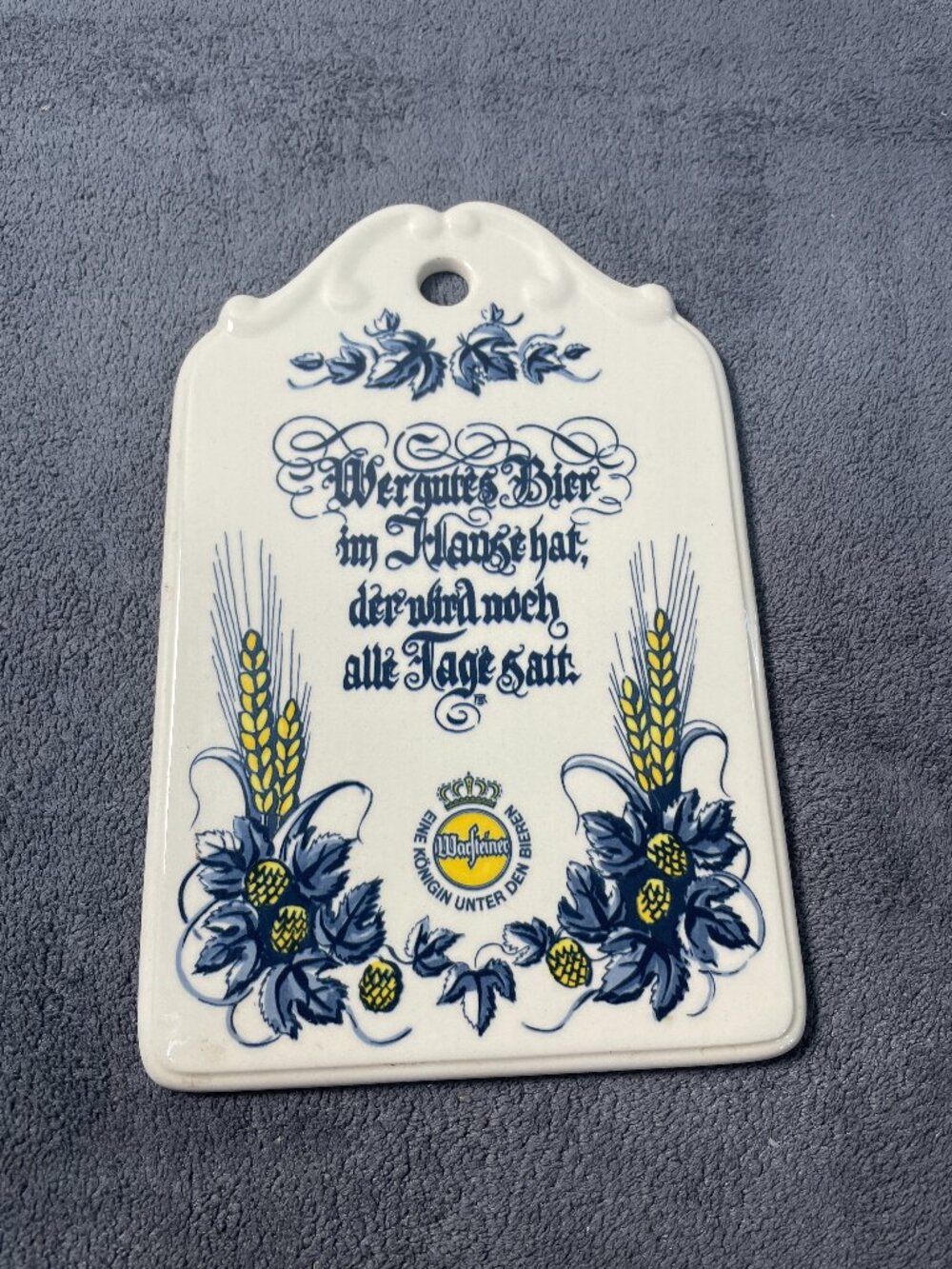 Vintage German Breakfast Board Warsteiner Wall Plaque Deco